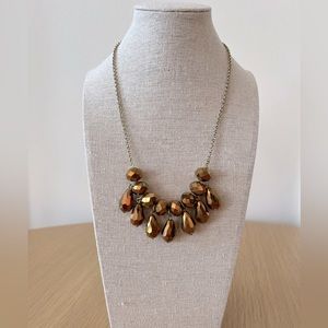 Copper Beaded Statement Necklace